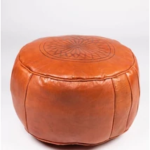 Fes marokkói bőr puff, ülőpárna 