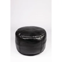 Fes marokkói bőr puff, ülőpárna fekete