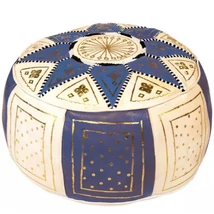 Merzougha marokkói bőr puff , ülőpárna 45cm