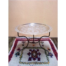 Gibraltar keleti teázó asztal ezüst színben 60cm