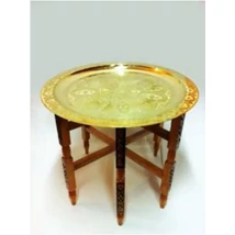 Iman antik keleti teázó asztal arany színben 60 cm