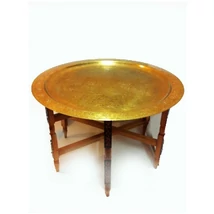 Iman antik keleti teázó asztal antik színben 80 cm