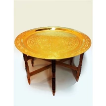 Iman antik keleti teázó asztal arany színben 80cm