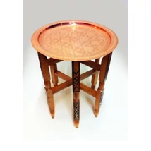 Iman antik keleti teázó asztal réz színben