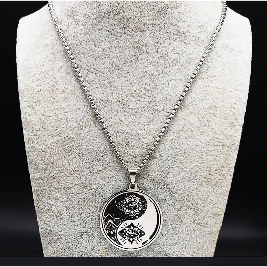 Lótusz virág mintás nemesacél nyaklánc