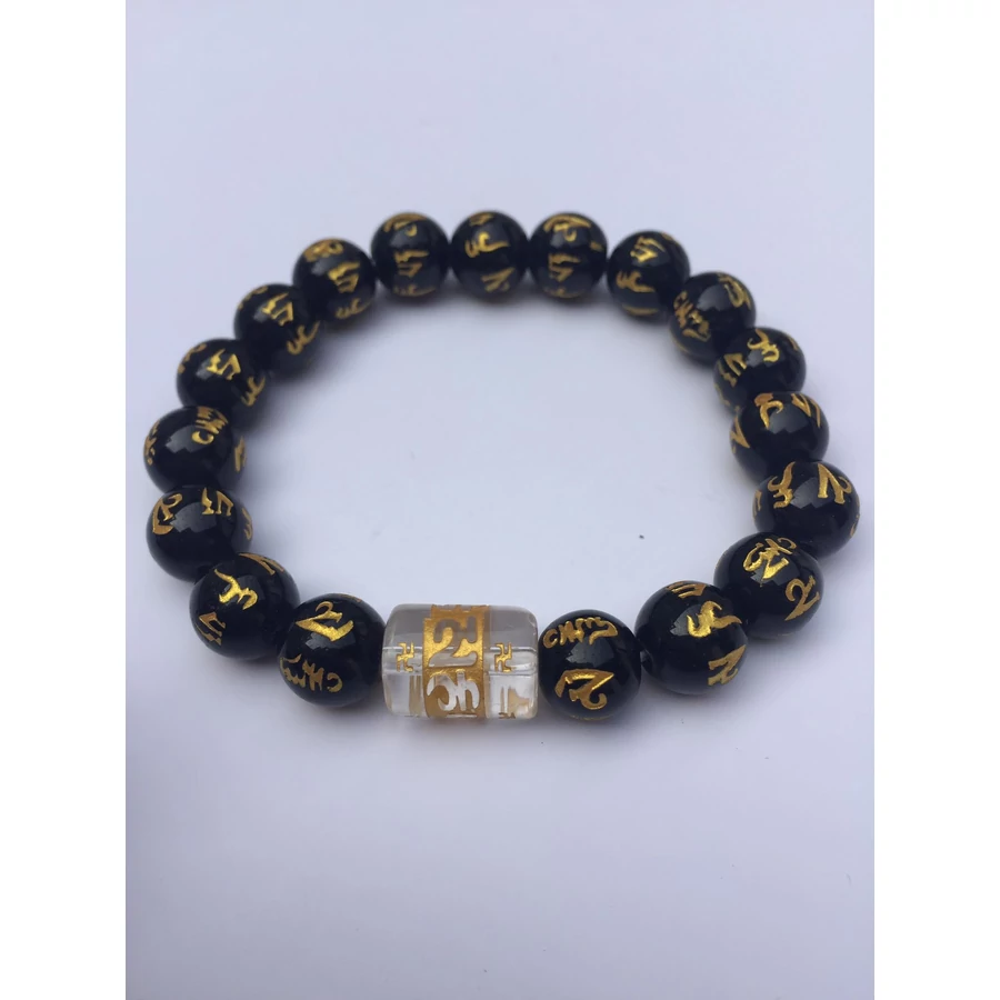 Vésett mala tibeti osztóval karkötő