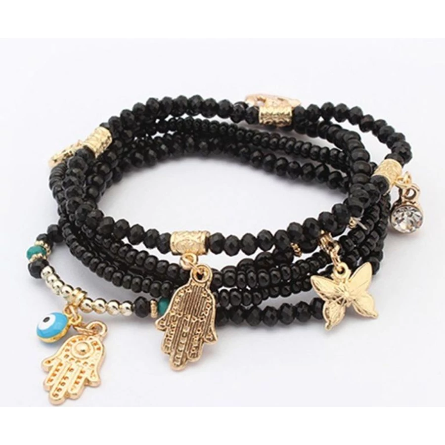 Fatima keze karkötő feket színű