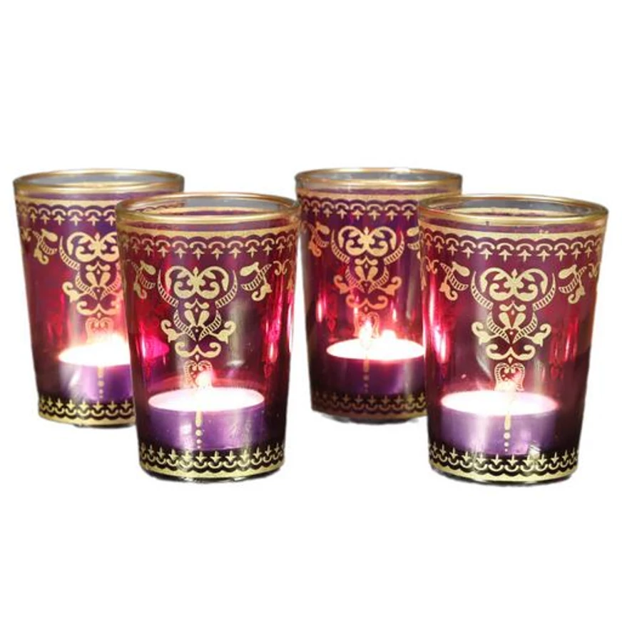 Marjana marokkói mécses és gyertyatartó pohárszett