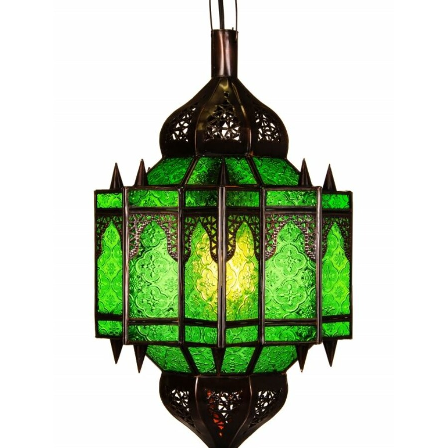 Alia marokkói mennyezeti lámpa zöld