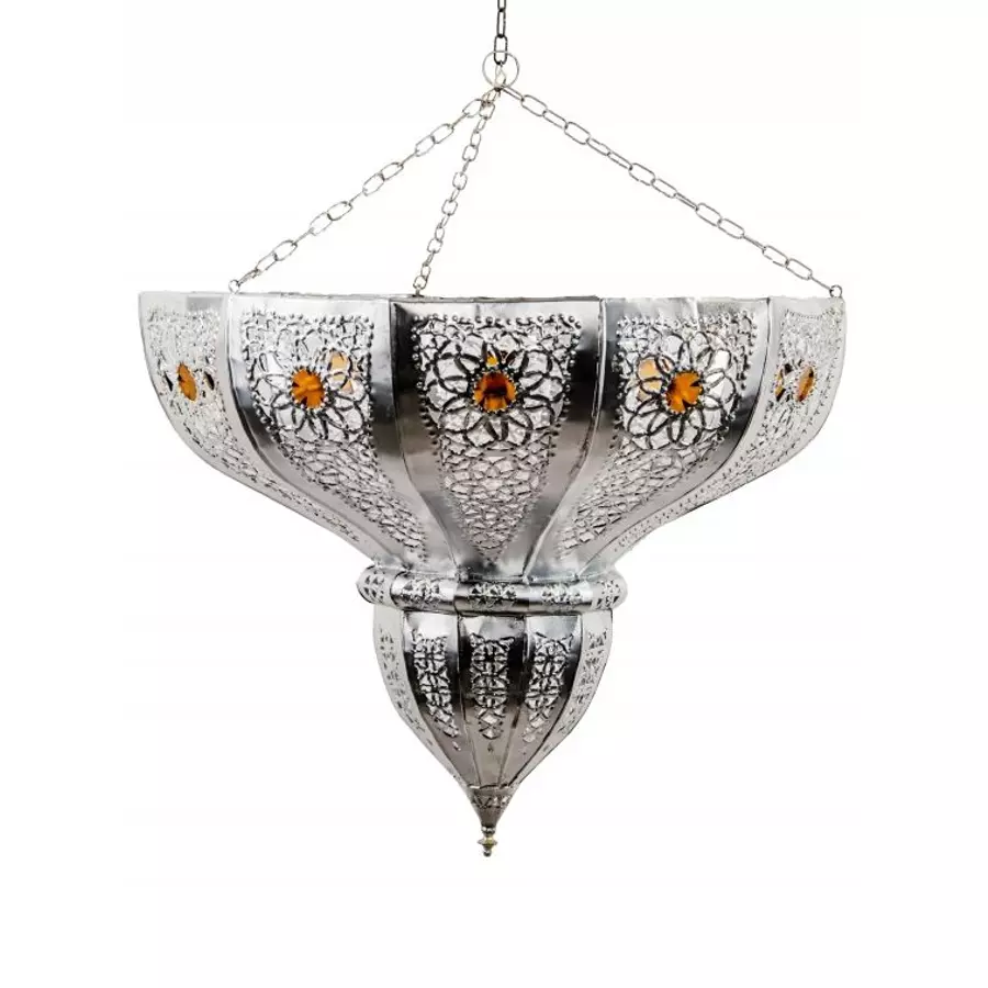 Cal marokkói mennyezeti lámpa ezüst