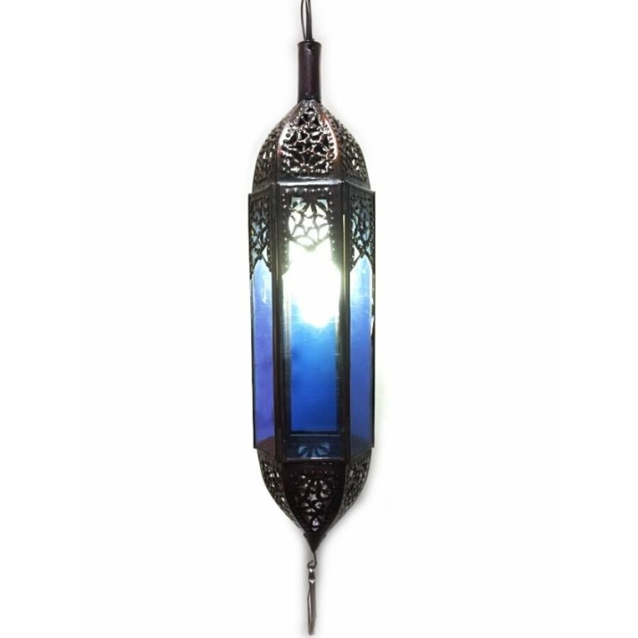 Fida marokkói mennyezeti lámpa kék