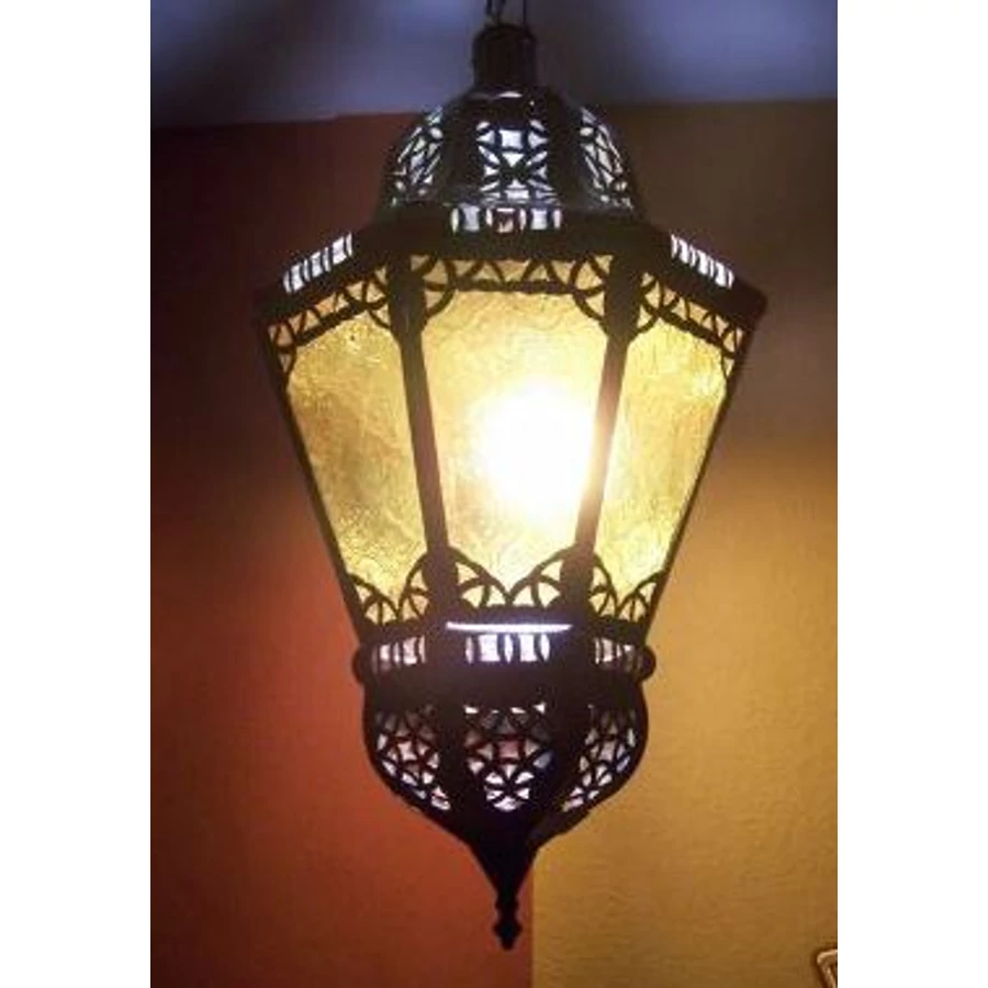 Ksar marokkói mennyezeti lámpa sárga