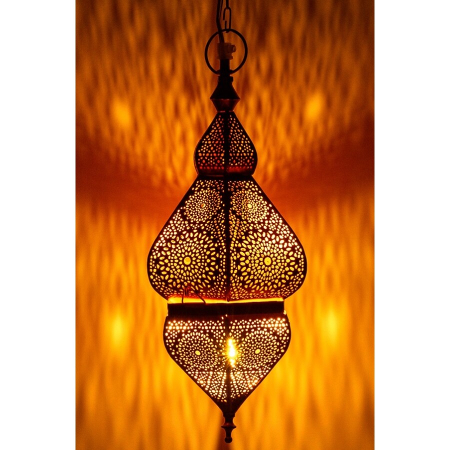 Idal marokkói mennyezeti lámpa bronz