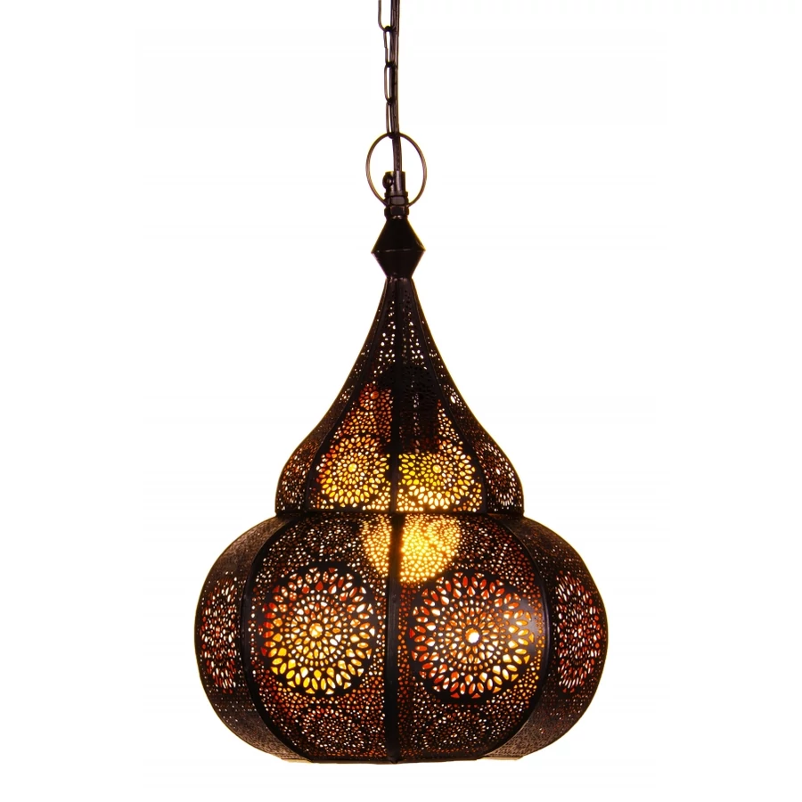 Ilham marokkói mennyezeti lámpa fekete