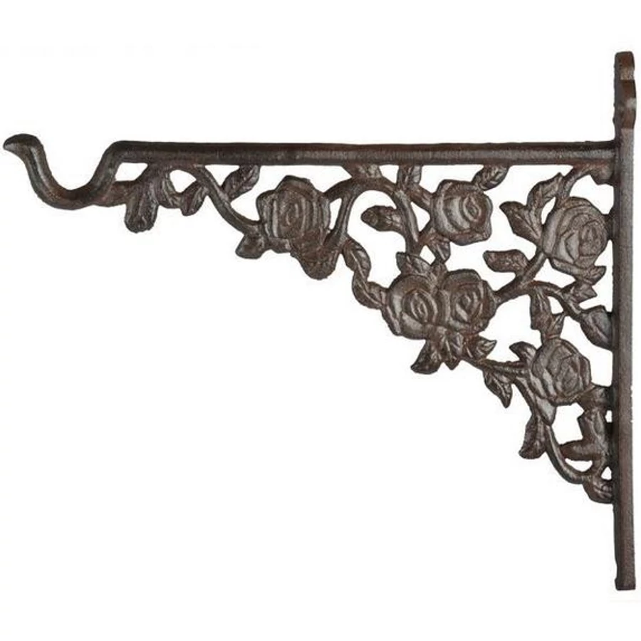 Öntöttvas fali konzol rózsás