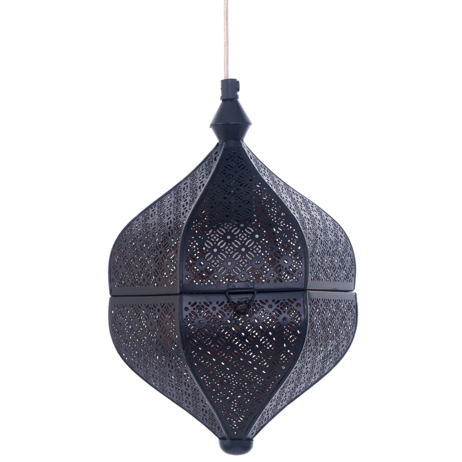 Lamilami marokkói mennyezeti lámpa fekete