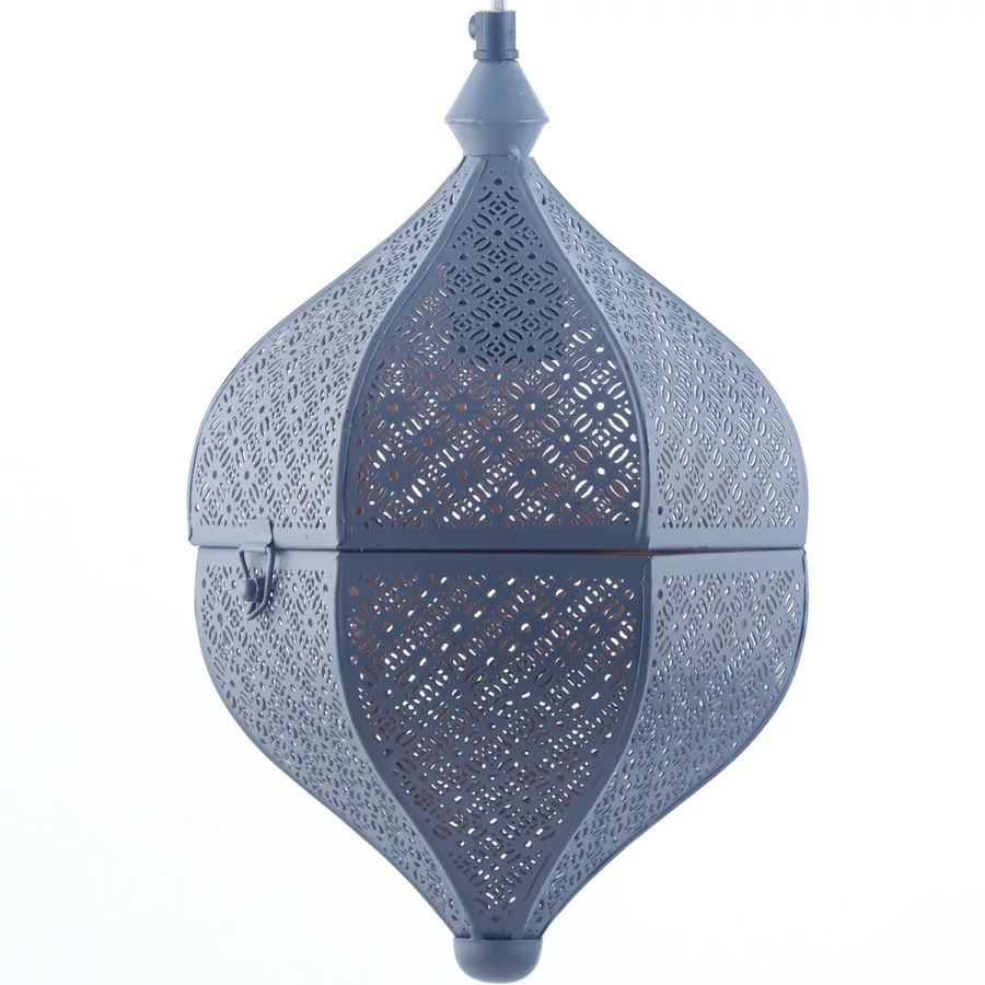 Lamilami marokkói mennyezeti lámpa szürke