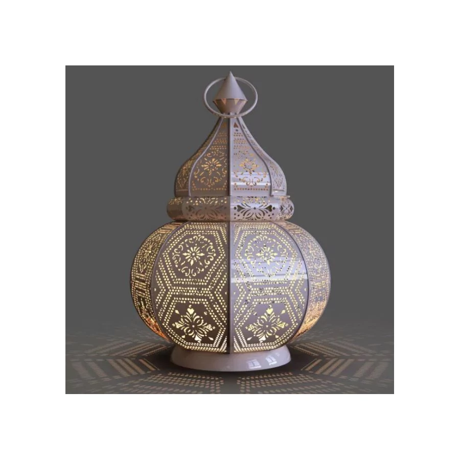 Maha marokkói fehér gyertya és mécsestartó