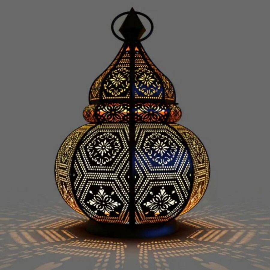 Maha marokkói fekete gyertya és mécsestartó