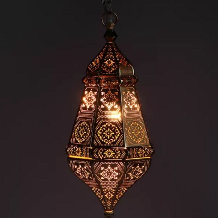 Salma marokkói mennyezeti lámpa fekete
