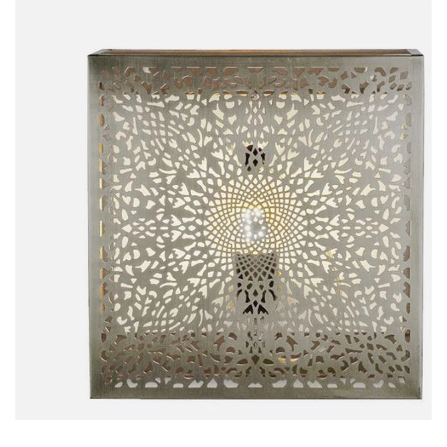 Yakin marokkói falilámpa ezüst színű
