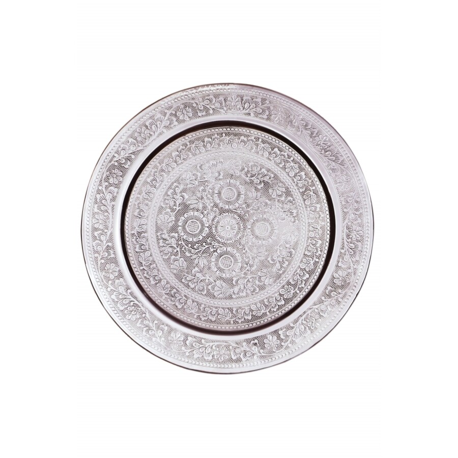 Afaf ezüst marokkói tálca 30 cm