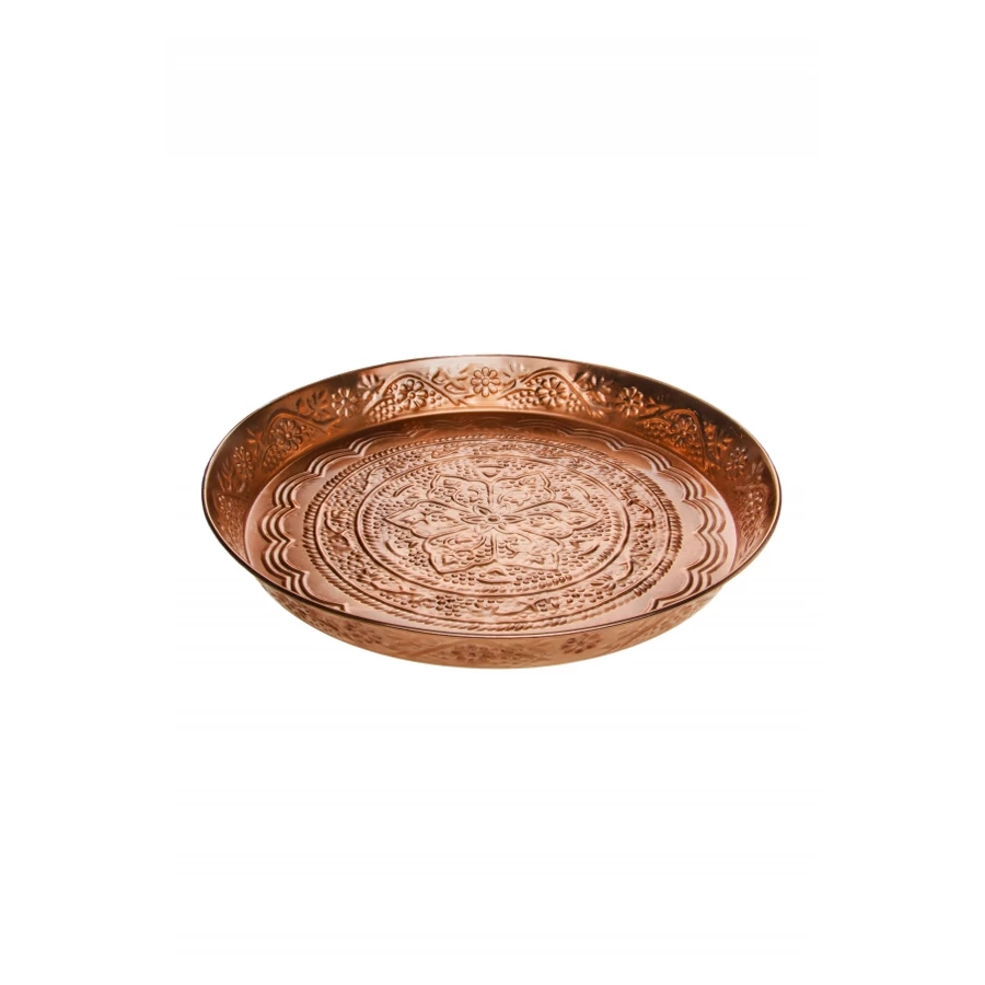 Ferda rézvörös marokkói tálca 40 cm