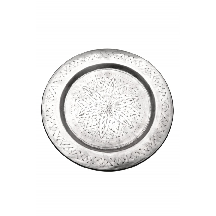 Khaliq ezüst marokkói tálca 48 cm