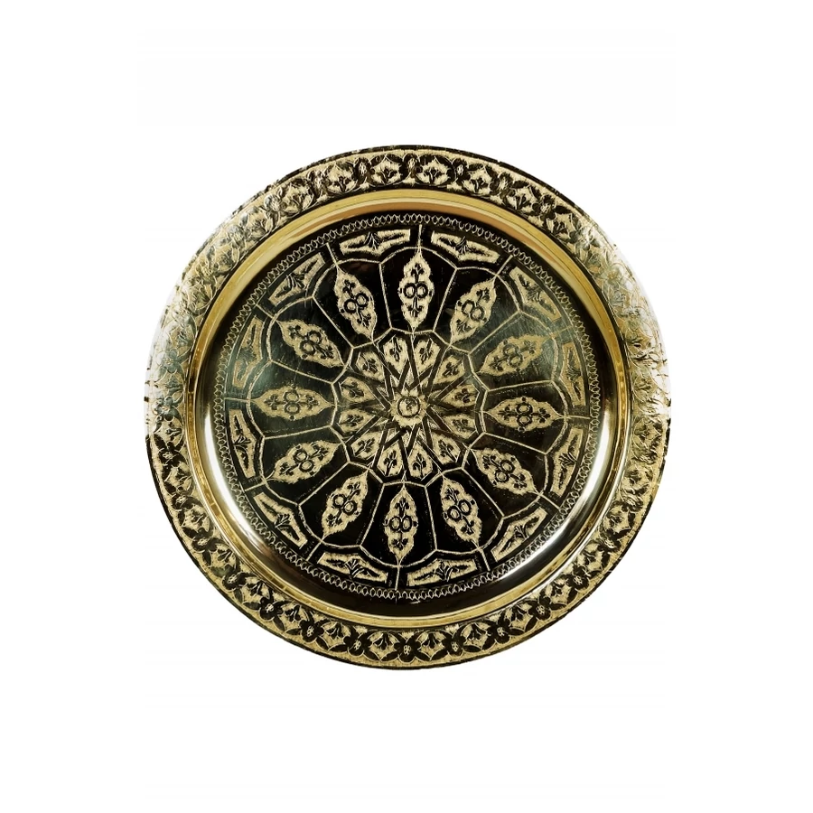 Mehdia arany marokkói tálca 60 cm