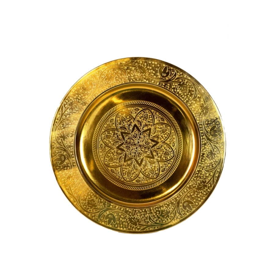 Sidra arany marokkói tálca 30 cm