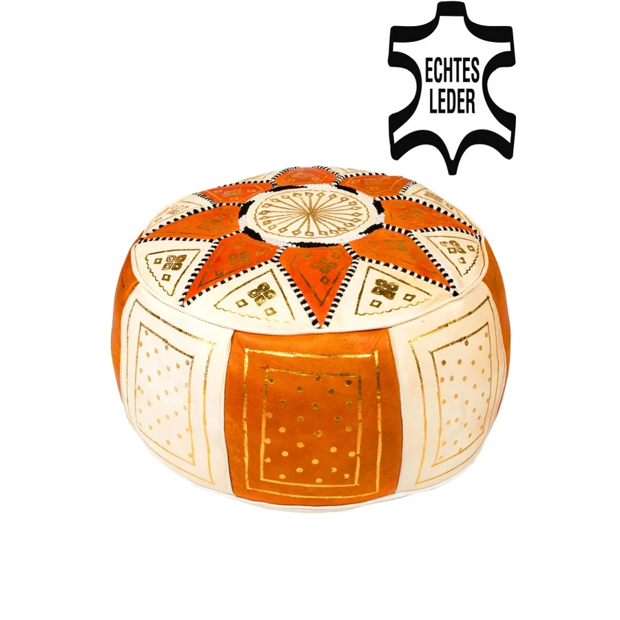 Merzougha marokkói bőr puff, ülőpárna 45 cm