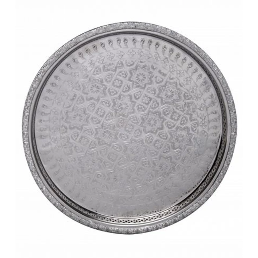 Nadia ezüst marokkói tálca 37 cm