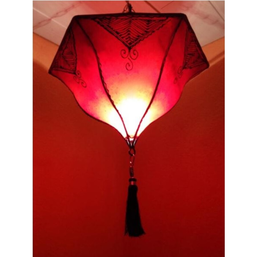 Ayla marokkói mennyezeti lámpa piros