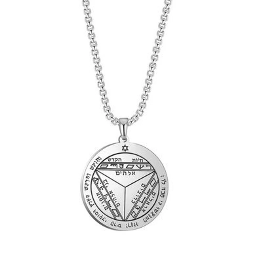 Claviculae Salomonis Szaturnusz pecsétje nyaklánc