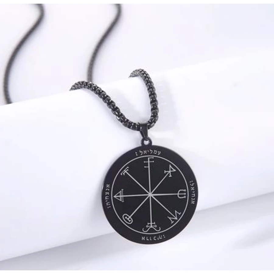 Claviculae Salomonis Szaturnusz pecsétje nyaklánc