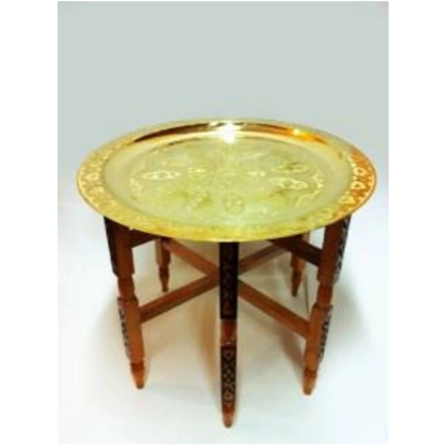 Iman antik keleti teázó asztal arany színben 60 cm