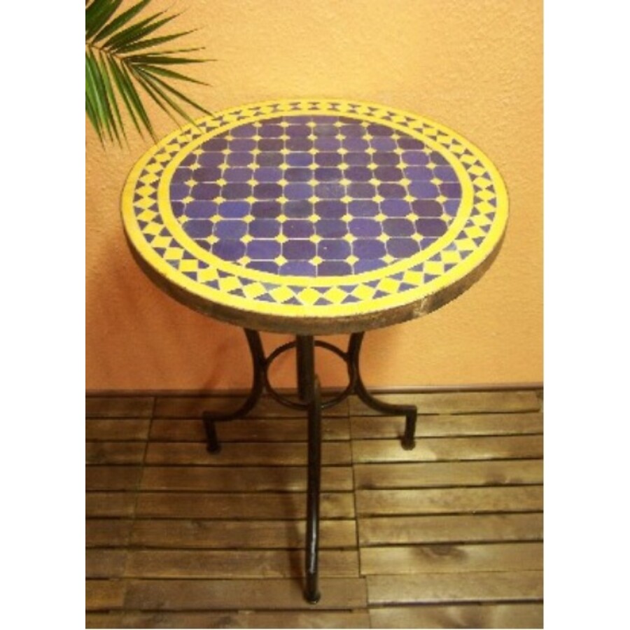 Marrakeshi mozaik asztal sárga/kék