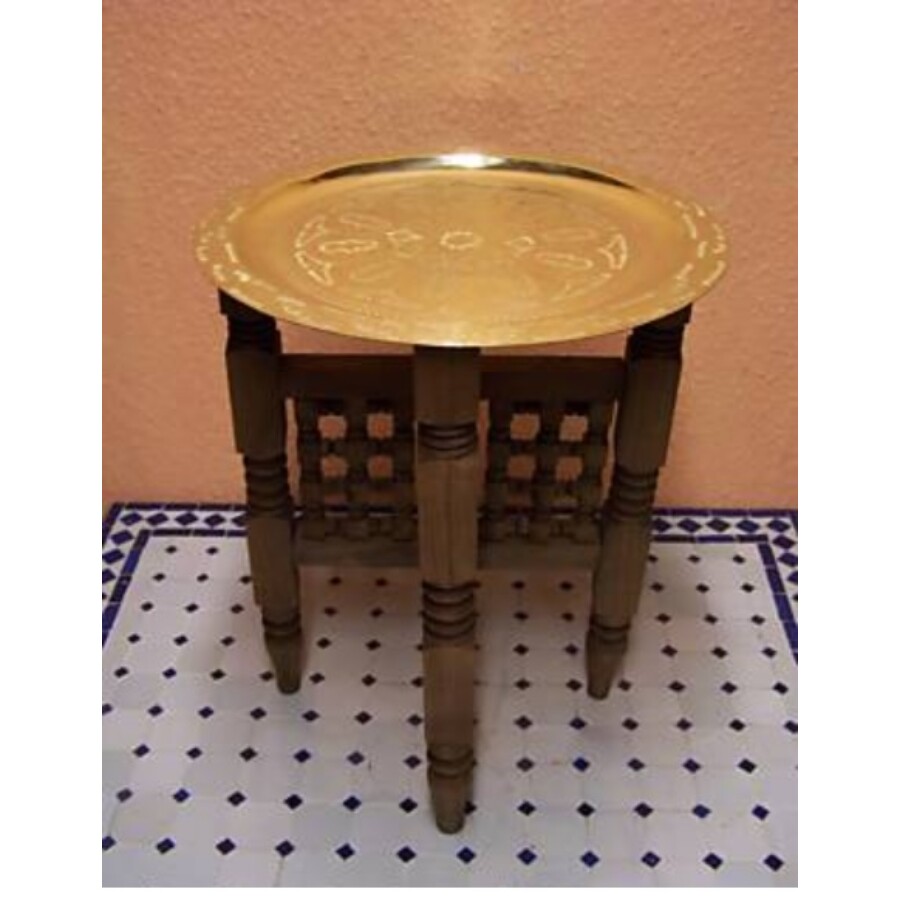 Mehdia marokkói teázó asztal arany színben